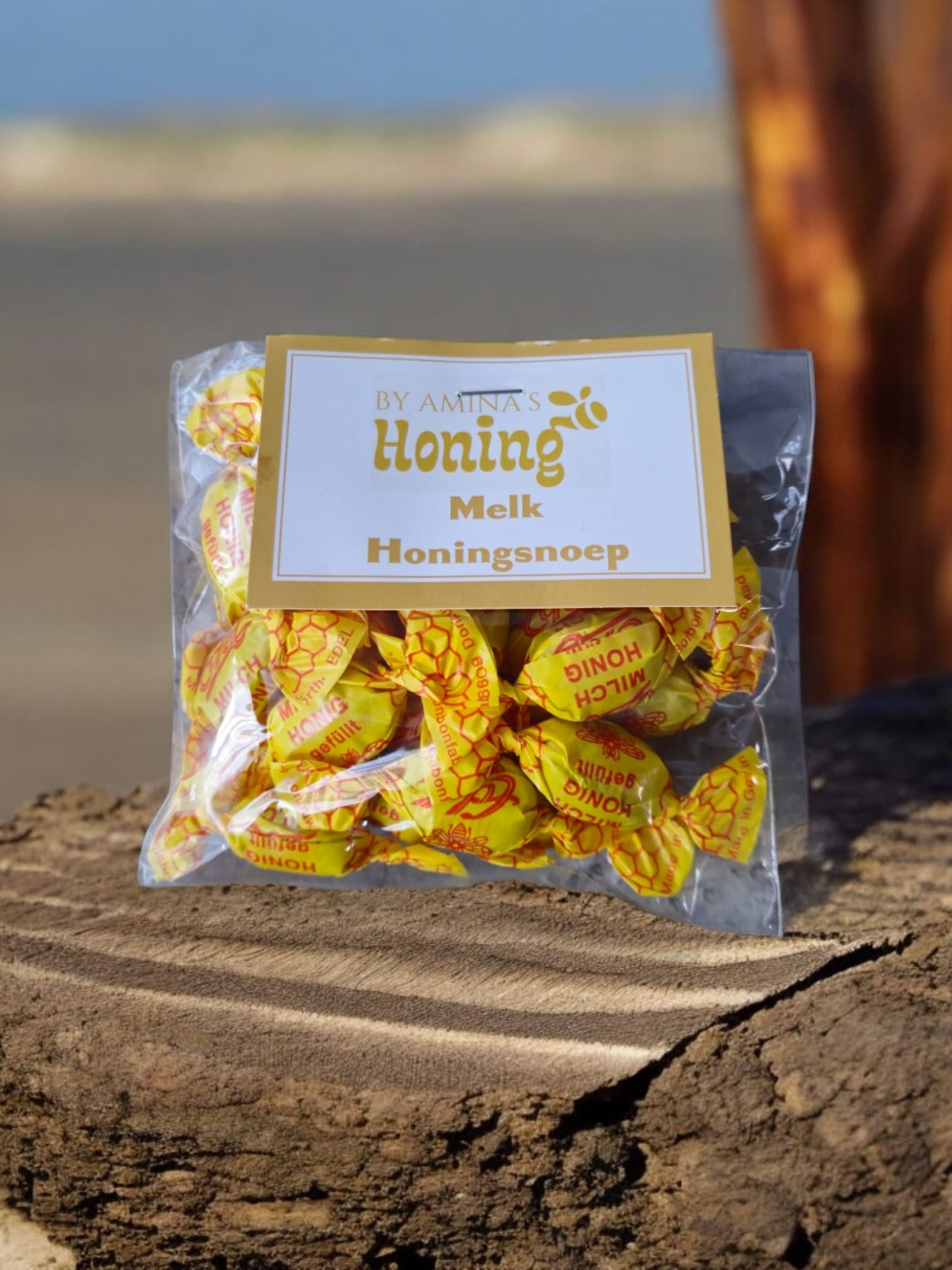 Honingsnoep gevuld met melk 100g