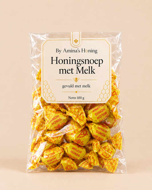 Honingsnoep gevuld met melk 100g